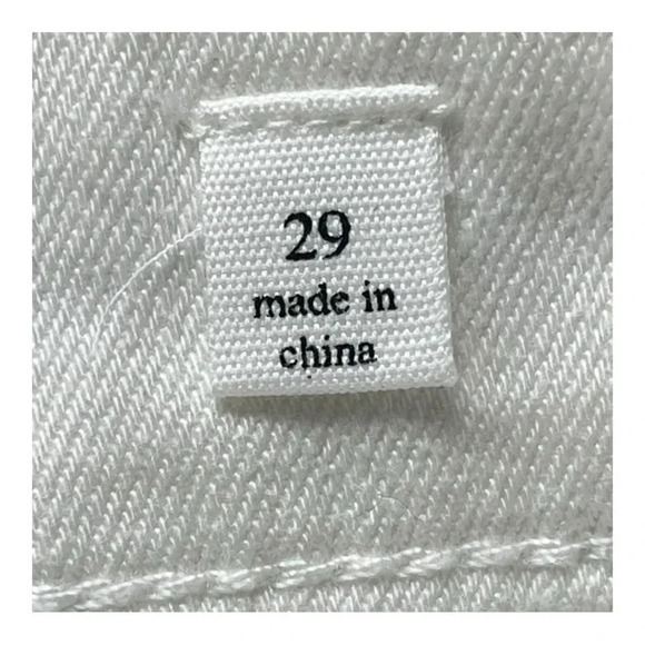 a loves a White Denim Mini Skirt‎ Lightly Distressed Pockets Women Size 29 - Picture 7 of 9